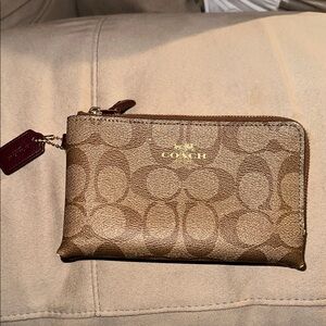 Coach Brown Wristlet